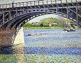 Argenteuil Canvas Paintings - The Argenteuil Bridge and the Seine